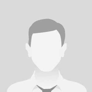 Person gray photo placeholder man in a shirt on gray background